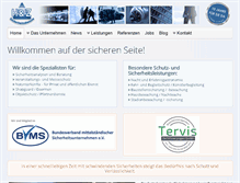 Tablet Screenshot of huz-sicherheitsdienste.de